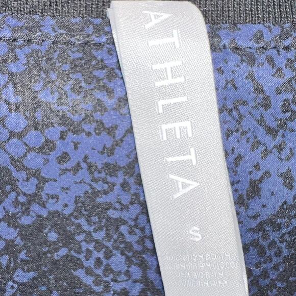 Athleta Brooklyn Bomber Zip Up Jacket Blue Python NWOT - Picture 3 of 3